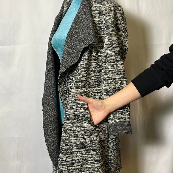 Nic-zoe‎ Women's Grey and Black Lounge Around Spacedye Jacket - Picture 5 of 8